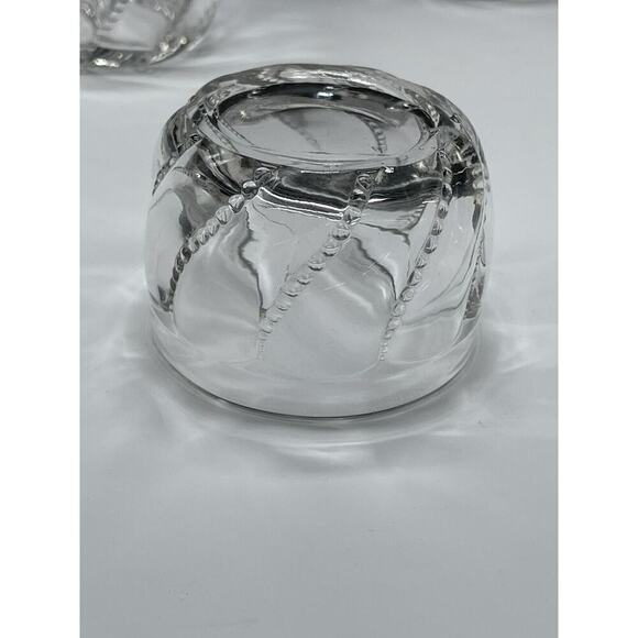 Duncan Miller EAPG Beaded Swirl Dessert Bowls Clear Glass Vintage‎ Dishes - Picture 6 of 12